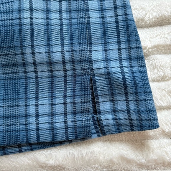 Brandy Melville A-Line Mini Skirt Blue Plaid - Picture 7 of 10